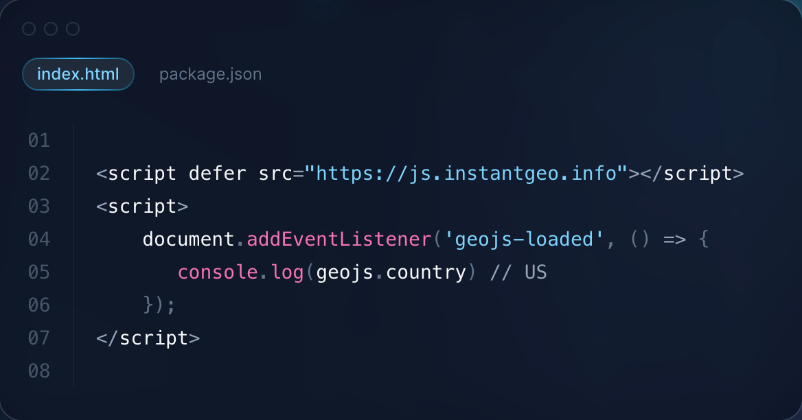 InstantGeo - Geo location as a script